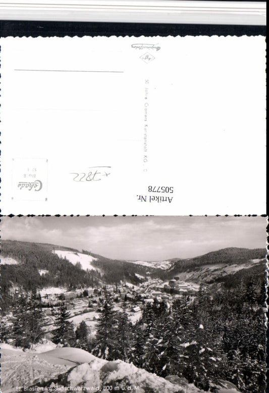 505778, St. Blasien in the Black Forest, total winter view