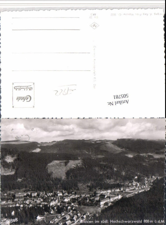 505781, St. Blasien in the Black Forest, aerial view