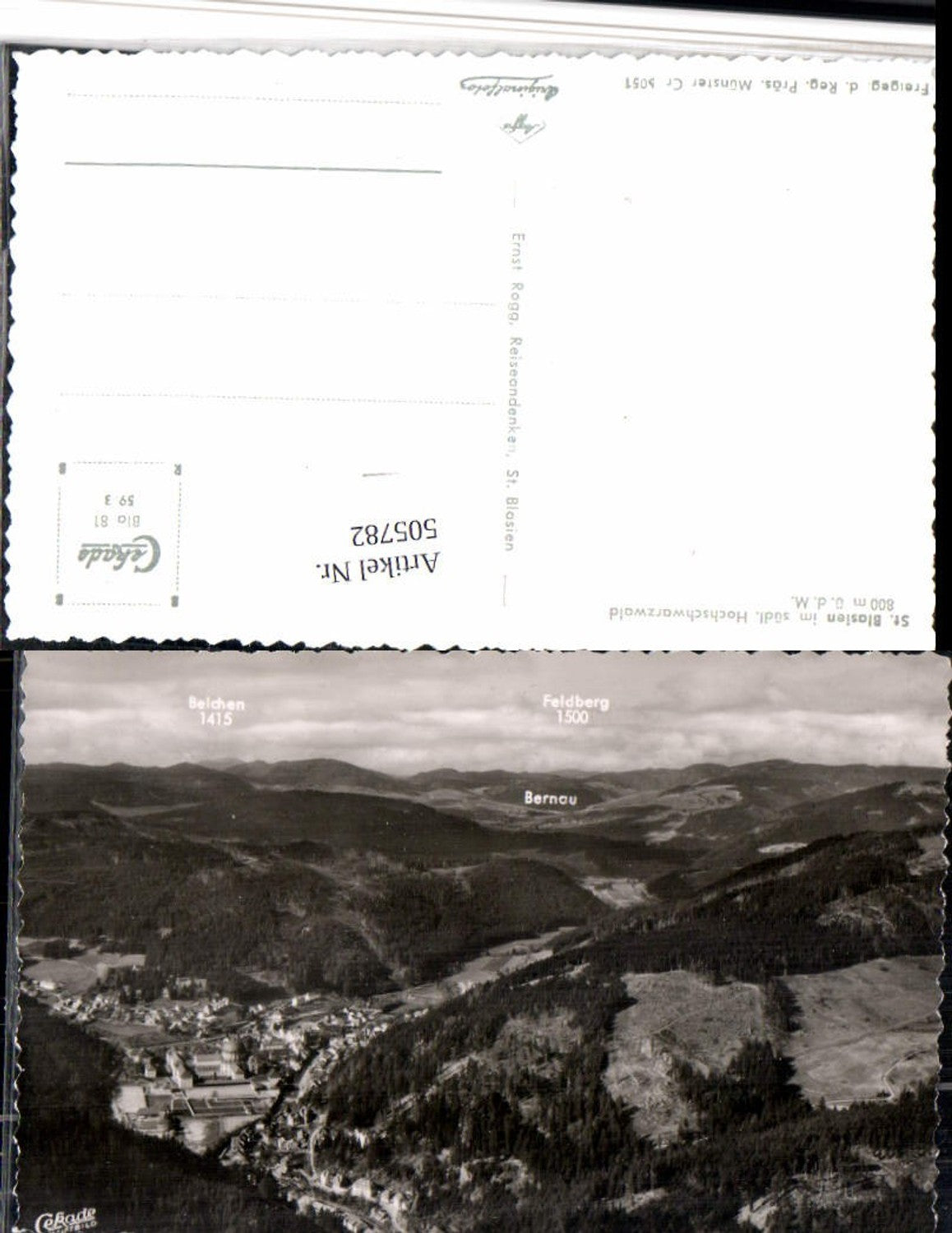 505782,St. Blasien im Schwarzwald Totale Fliegeraufnahme