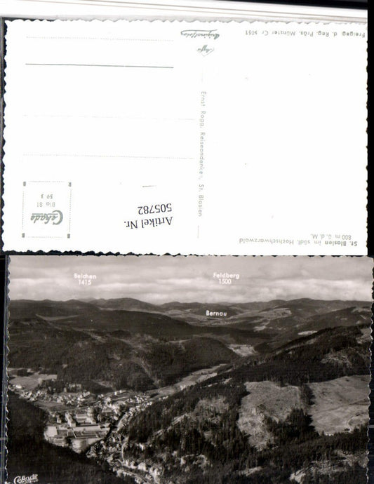 505782, St. Blasien in the Black Forest, aerial view