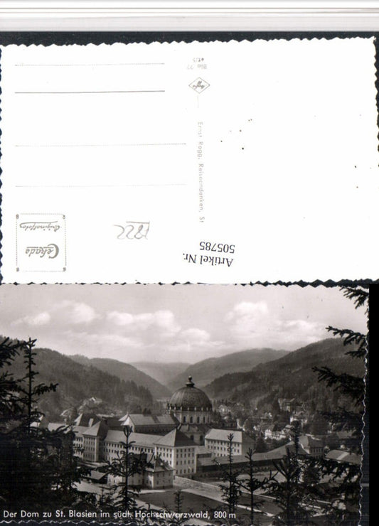 505785, St. Blasien in the Black Forest, partial view of the cathedral and monastery