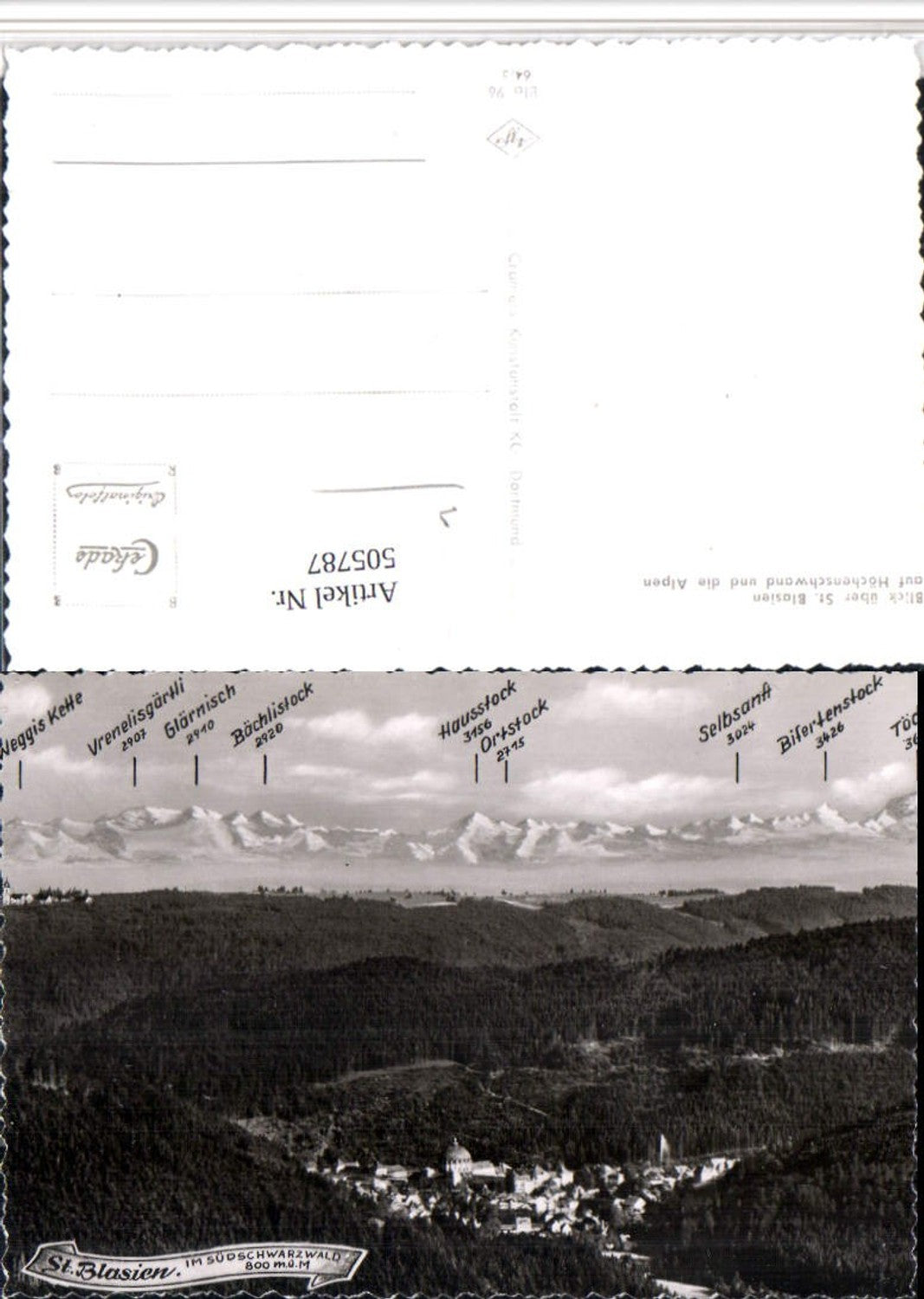 505787,St. Blasien im Schwarzwald Totale m. Höchenschwand Bergkulisse