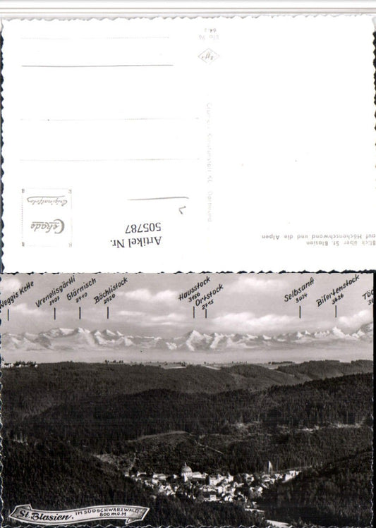505787, St. Blasien in the Black Forest, overall view including Höchenschwand mountain scenery