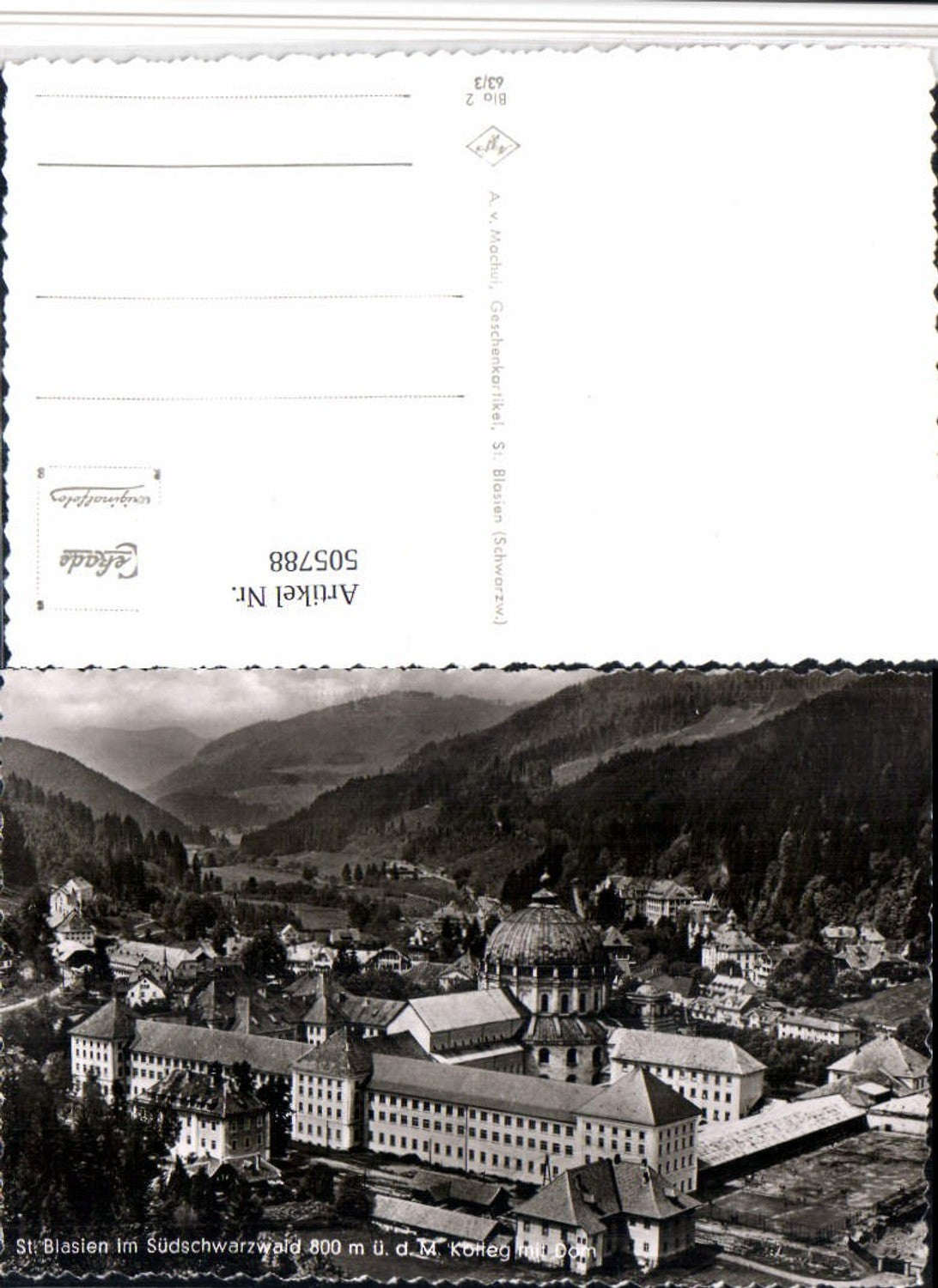 505788,St. Blasien im Schwarzwald Teilansicht Kolleg Dom Kirche