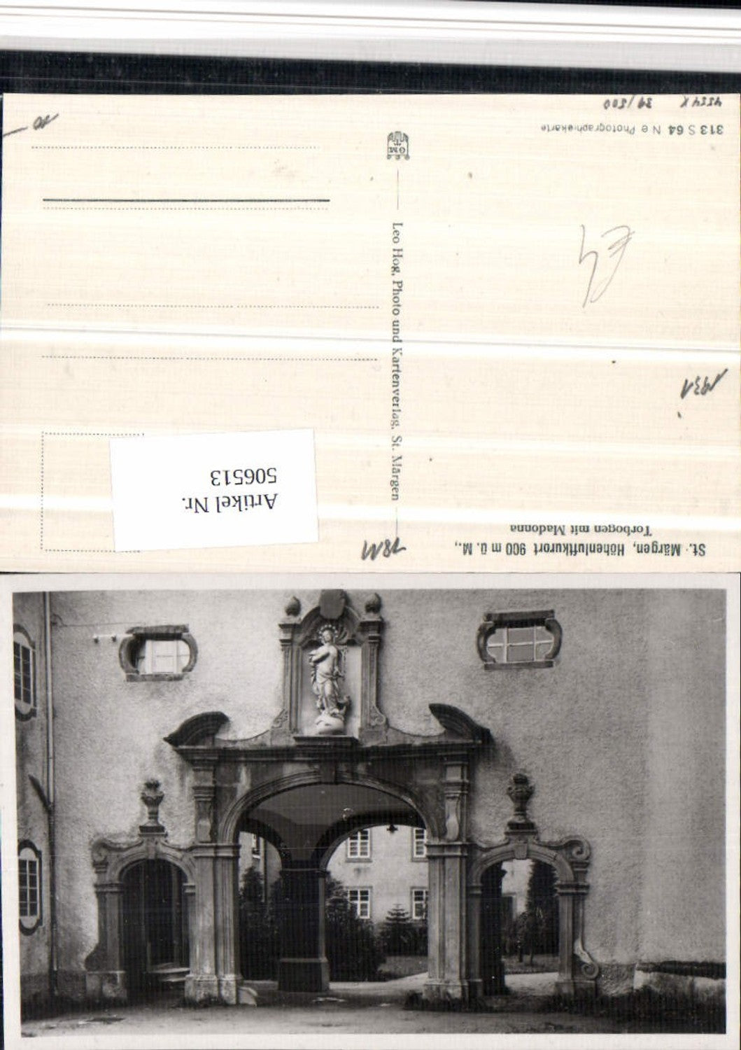 506513,St. Märgen im Schwarzwald Torbogen m. Madonna Statue