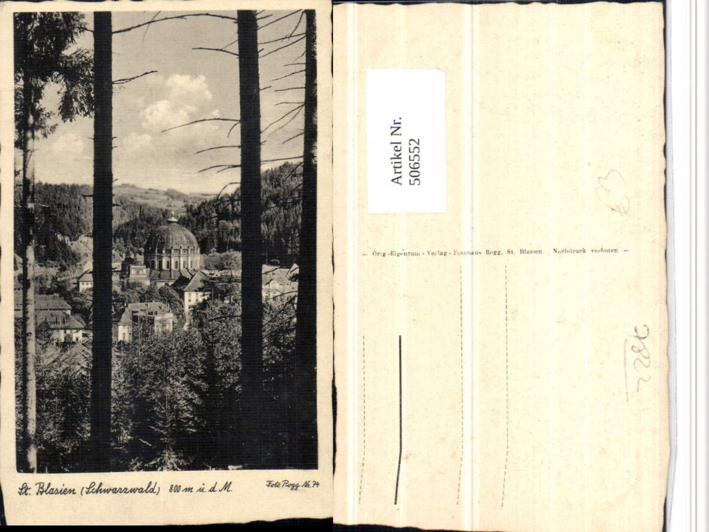 506552,St. Blasien im Schwarzwald Teilansicht m. Dom Kirche