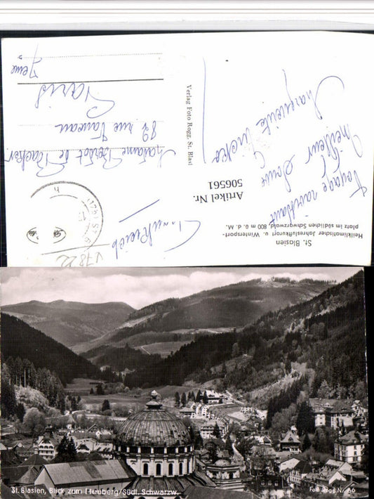 506561, St. Blasien in the Black Forest, partial view with Heuberg