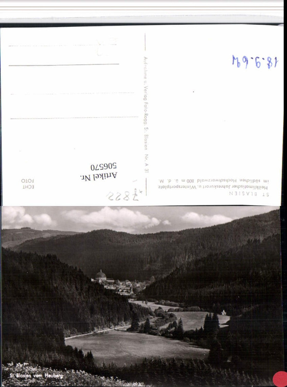 506570,St. Blasien im Schwarzwald Teilansicht vom Heuberg