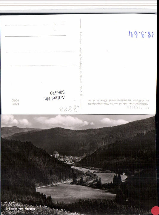 506570, St. Blasien in the Black Forest, partial view from the Heuberg