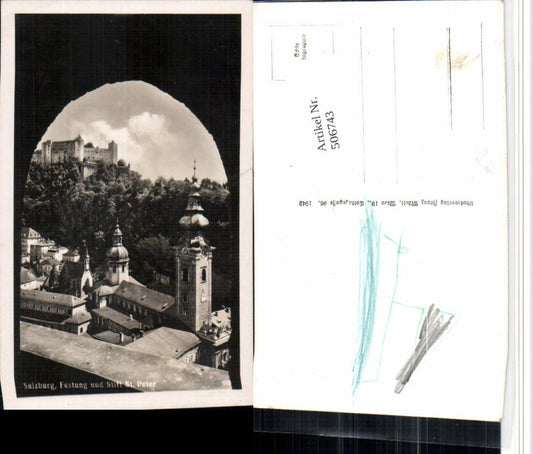 506743,Salzburg Stift St. Peter m. Festung Hohensalzburg