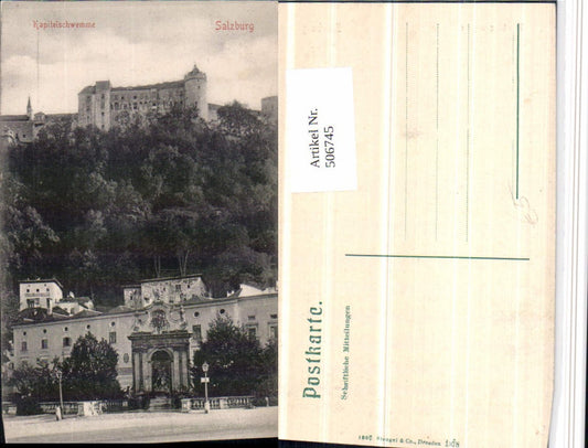 506745,Salzburg Kapitelschwemme m. Festung pub Stengel & Co 1378