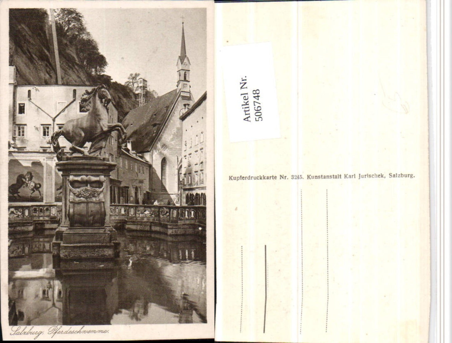 506748,Salzburg Pferdeschwemme m. Kirche