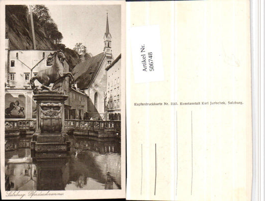 506748,Salzburg Pferdeschwemme m. Kirche
