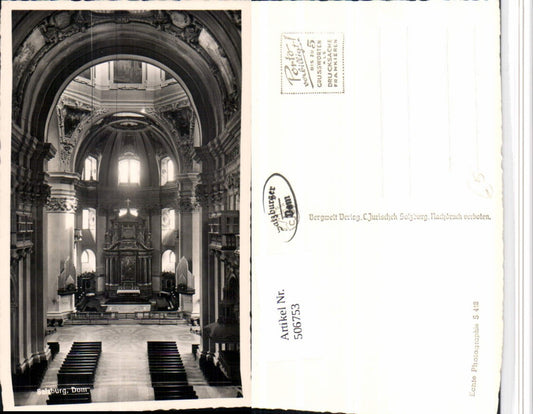 506753,Salzburg Dom Kirche Innenansicht
