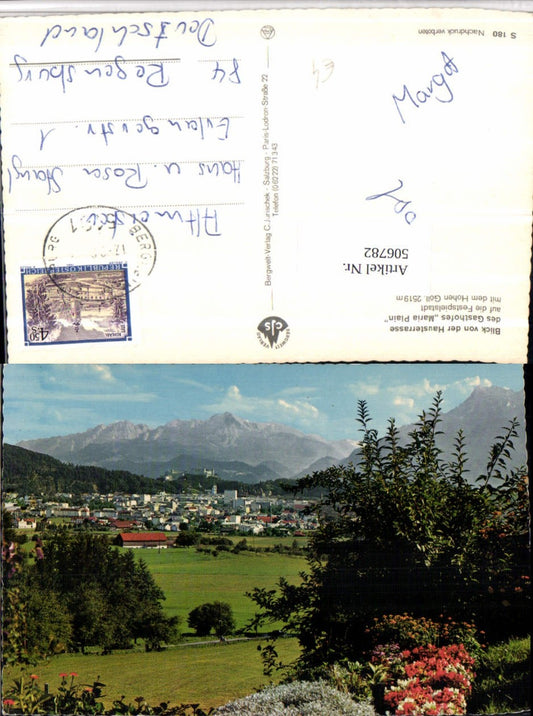 506782,Salzburg Teilansicht vom Gasthof Maria Plain Bergkulisse