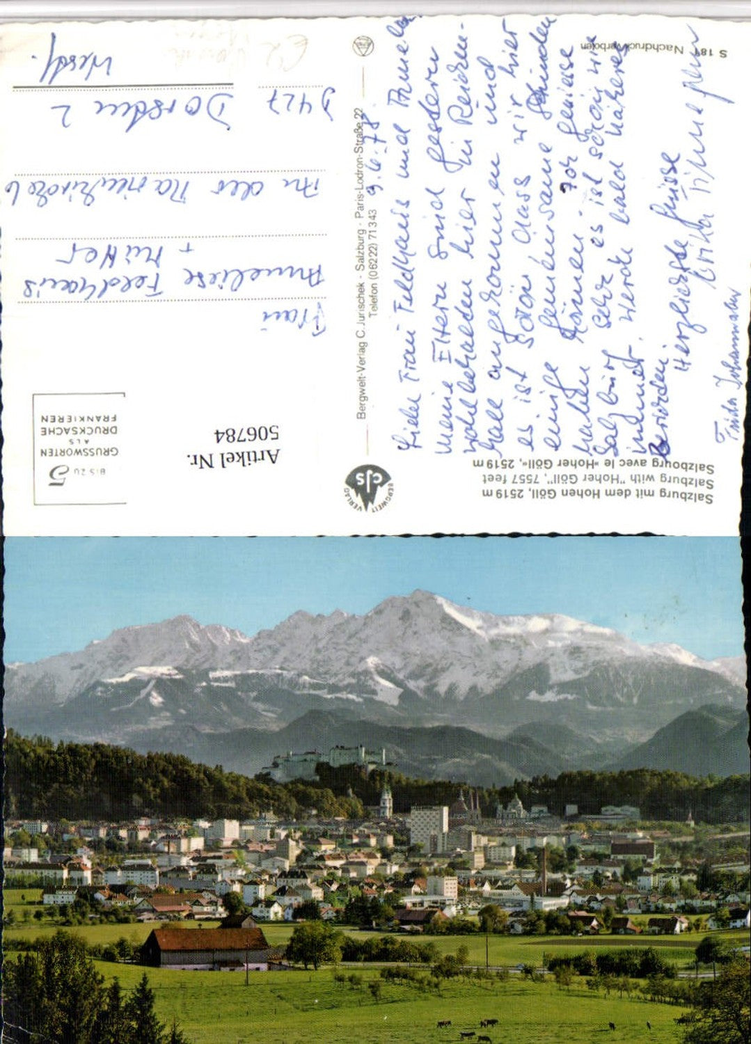 506784,Salzburg Teilansicht m. Hohen Göll Bergkulisse