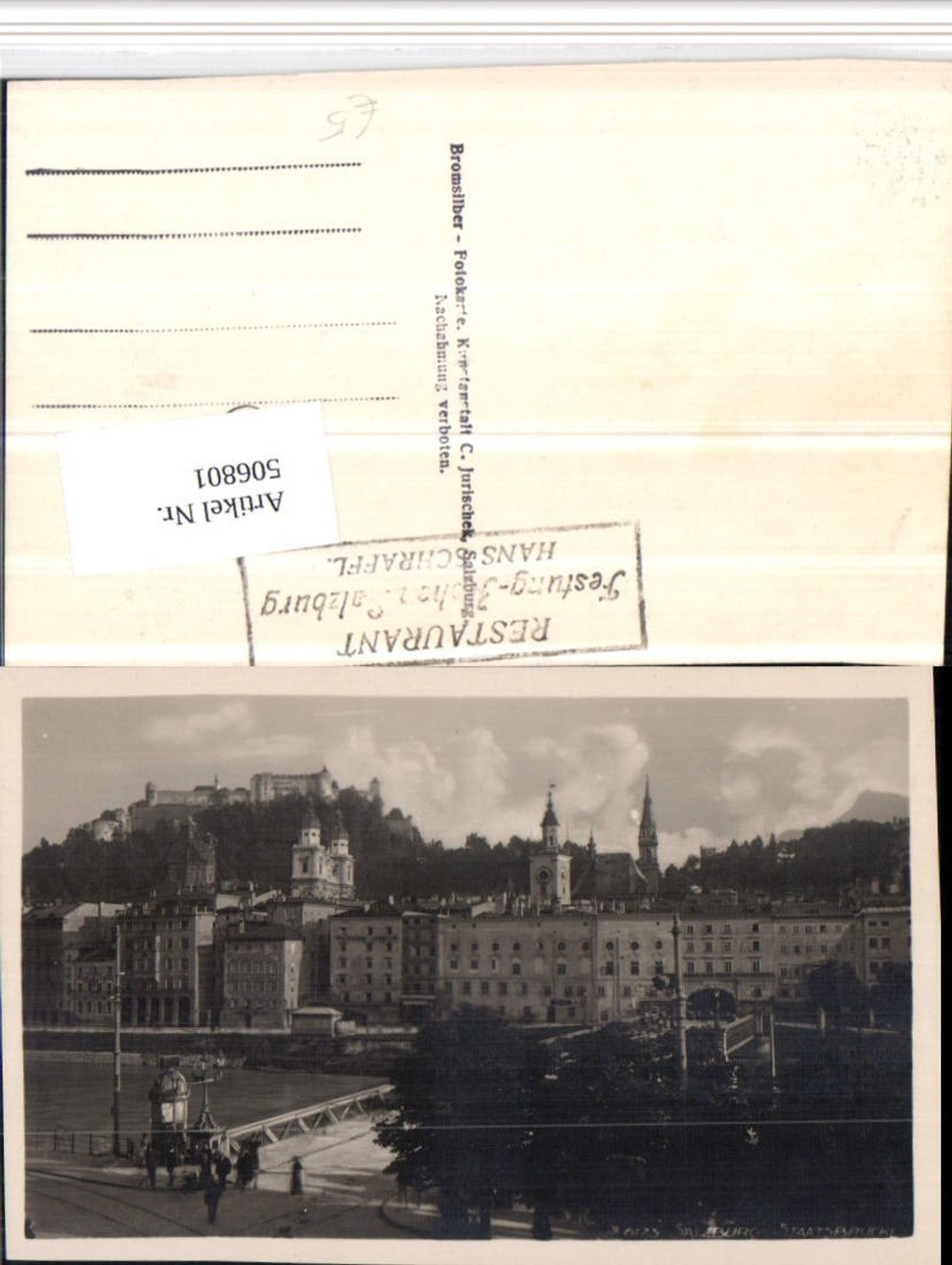 506801,Salzburg Teilansicht Staatsbrücke Brücke m. Festung