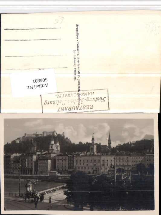 506801,Salzburg Teilansicht Staatsbrücke Brücke m. Festung