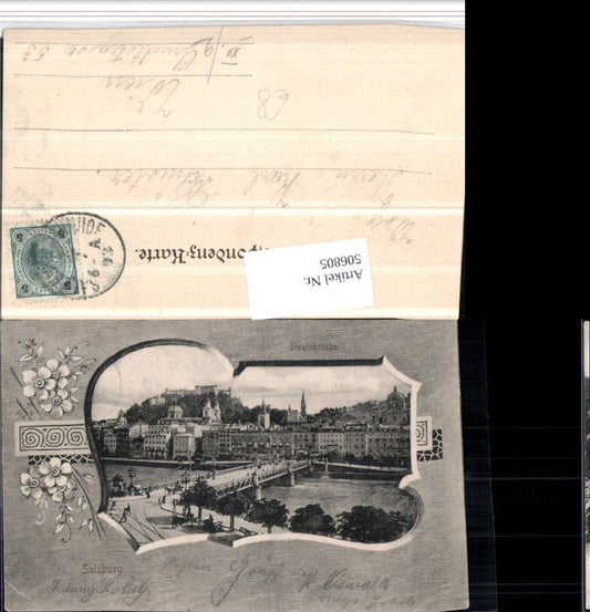 506805,Salzburg Teilansicht Staatsbrücke Passepartout