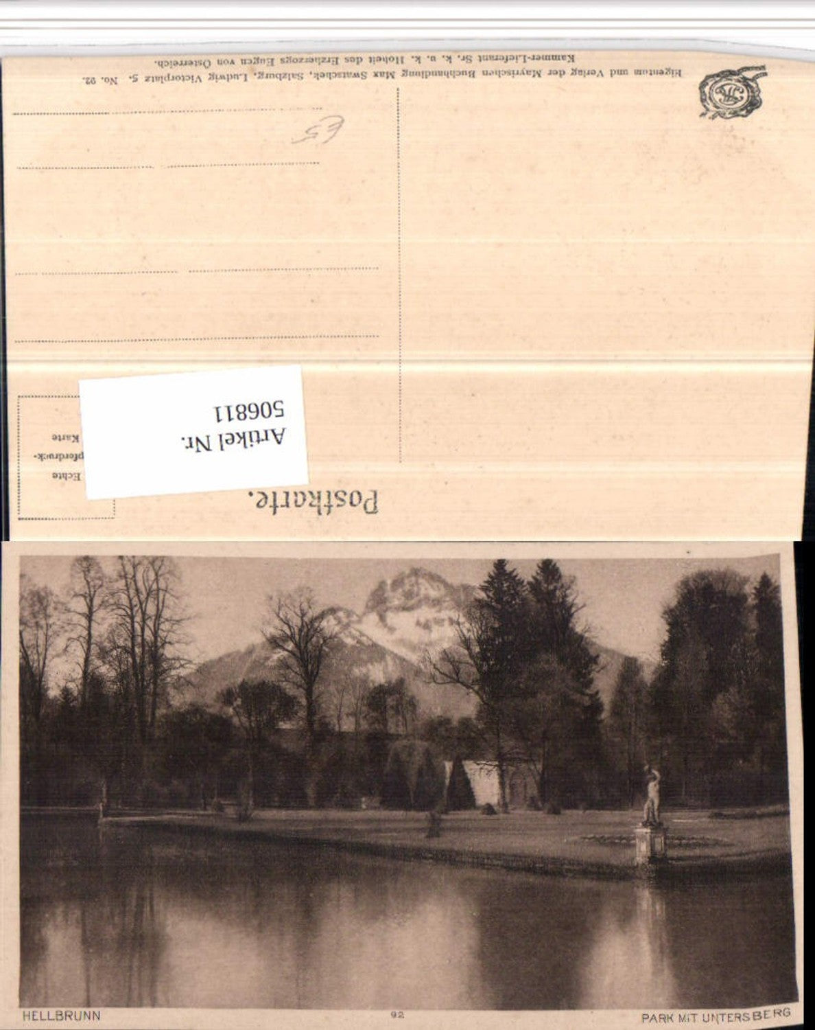 506811,Salzburg Hellbrunn Park m. Untersberg Bergkulisse