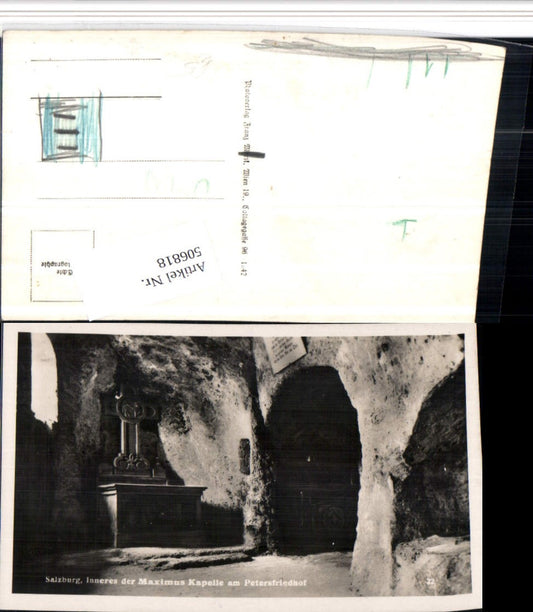 506818,Salzburg Petersfriedhof Maximus Kapelle Innenansicht