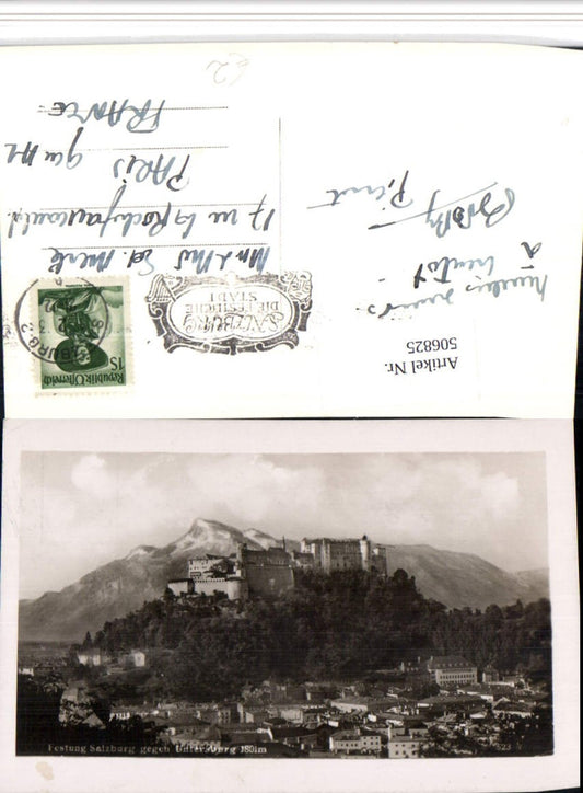 506825,Salzburg Teilansicht m. Festung geg. Untersberg Bergkulisse
