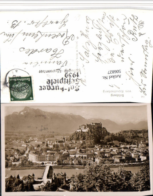 506827,Salzburg Totale m. Festung vom Kapuzinerberg Bergkulisse
