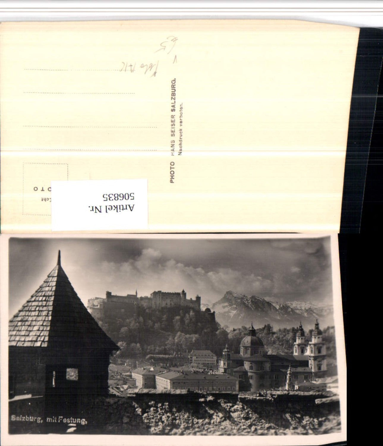 506835,Foto AK Salzburg Teilansicht m. Festung pub Hans Seiser