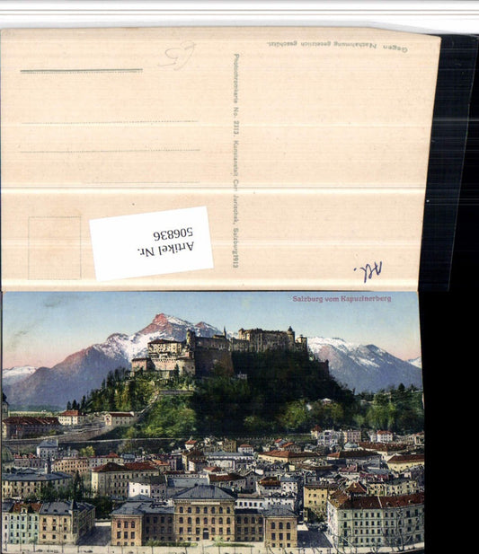 506836,Salzburg Teilansicht m. Festung vom Kapuzinerberg Bergkulisse