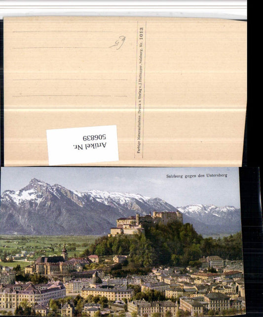 506839,Salzburg Teilansicht m. Festung geg. Untersberg Bergkulisse