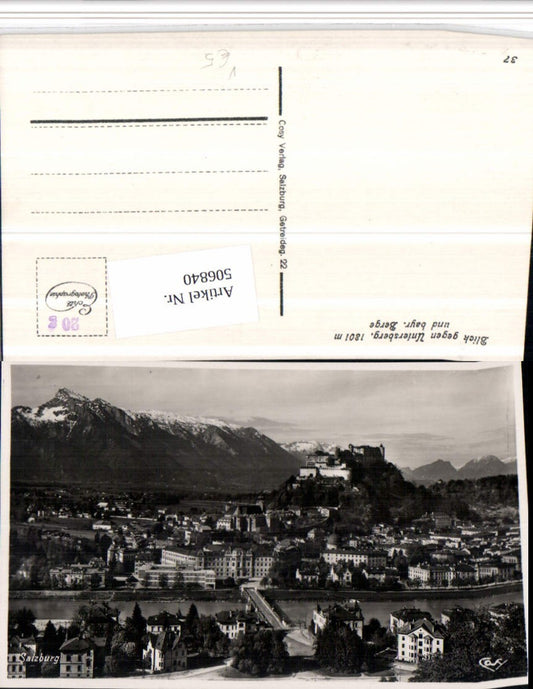 506840,Salzburg Totale m. Festung geg. Untersberg Bergkulisse pub Cosy