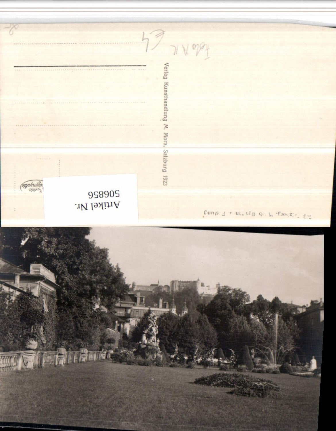 506856,Foto AK Salzburg Mirabellgarten m. Festung