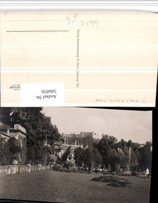 506856,Foto AK Salzburg Mirabellgarten m. Festung