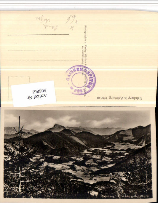 506861,Salzburg Gaisberg Aussicht geg. Schafberg Bergkulisse pub Würthle & Sohn