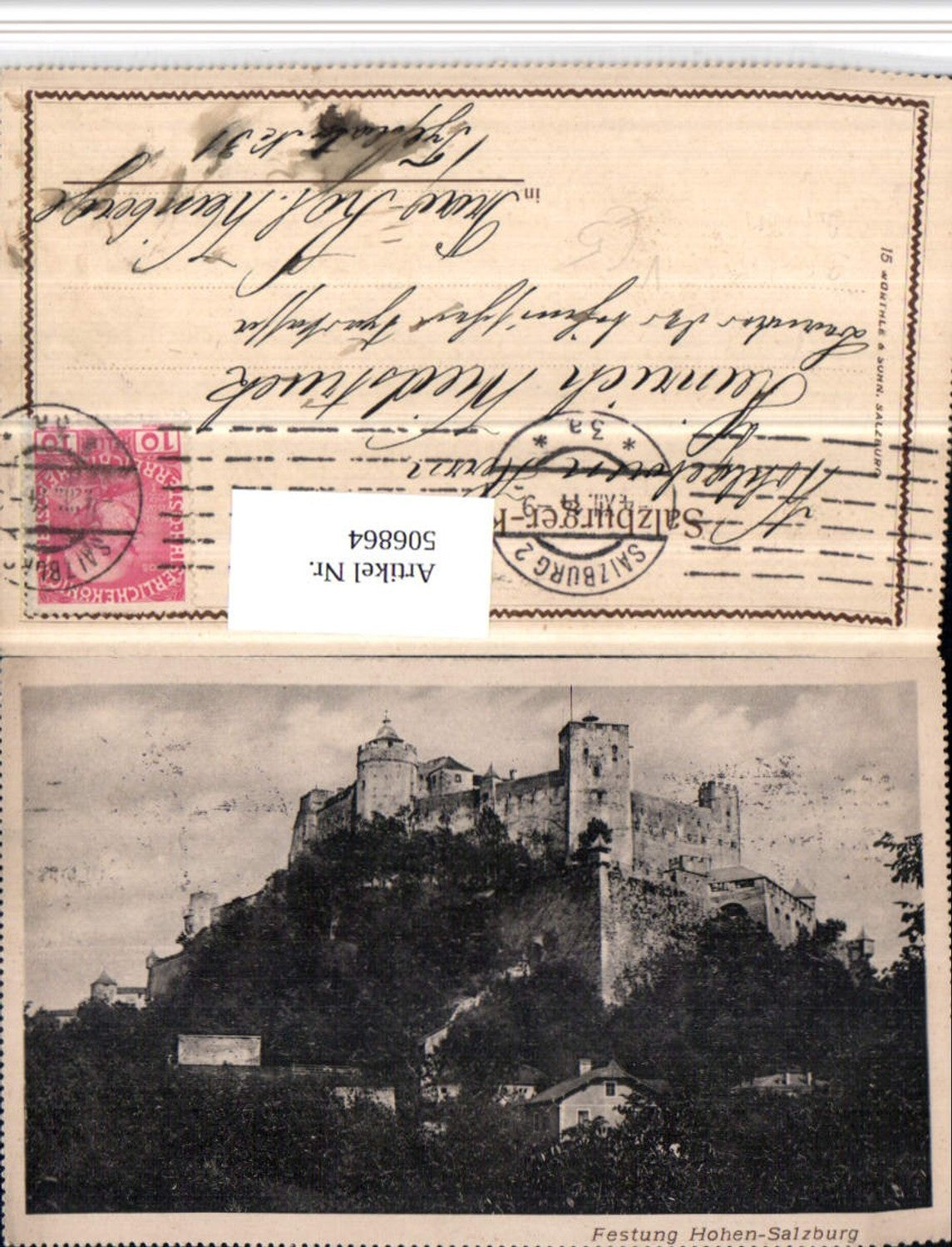506864,Salzburg Festung Hohensalzburg pub Würthle & Sohn