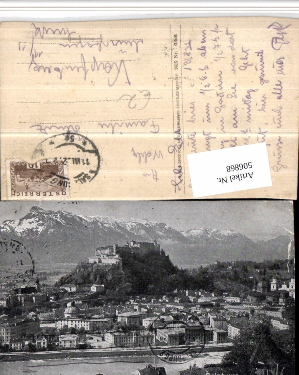 506868,Salzburg Totale m. Festung Bergkulisse