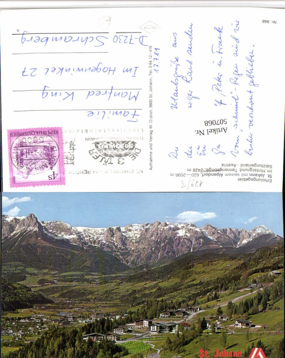 Alte Ansichtskarte – Old Postcard
