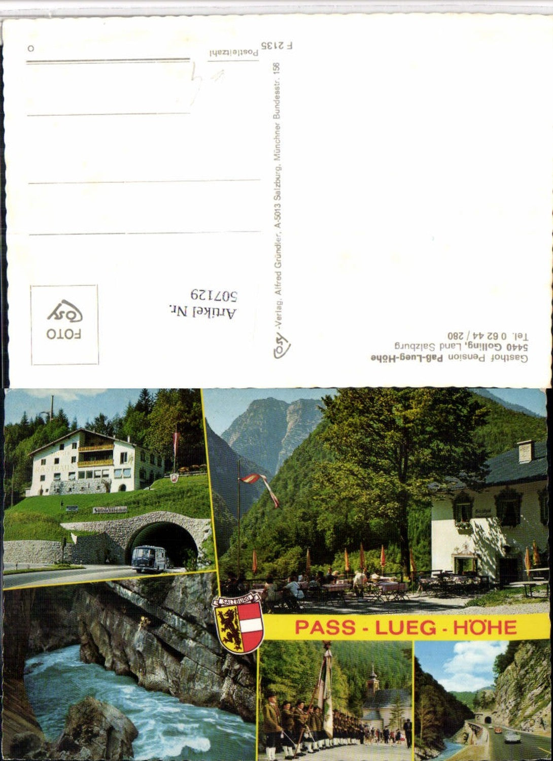 507129,Gasthof Pension Pass-Lueg-Höhe b. Golling Mehrbildkarte pub Cosy