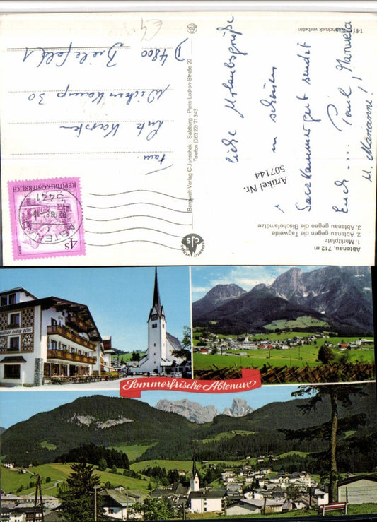 507144,Abtenau Totale Marktplatz Kirche Mehrbildkarte