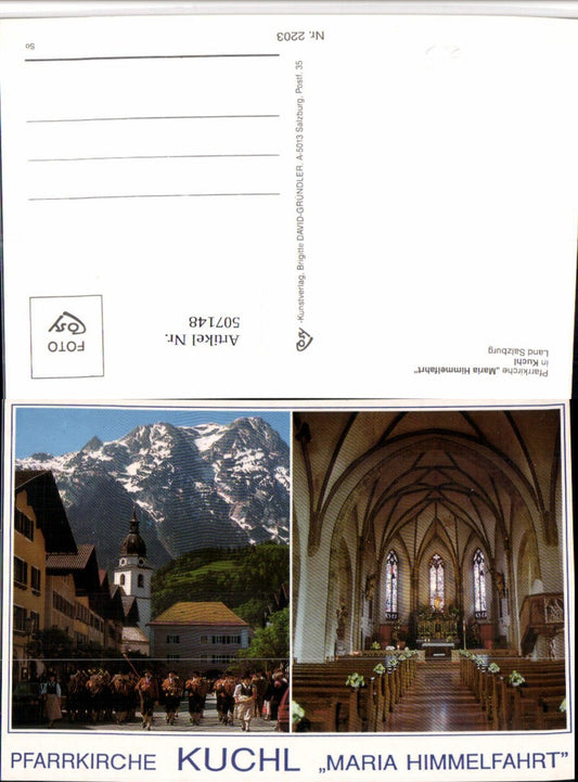 507148,Kuchl Pfarrkirche Maria Himmelfahrt Musikkapelle Mehrbildkarte pub Cosy