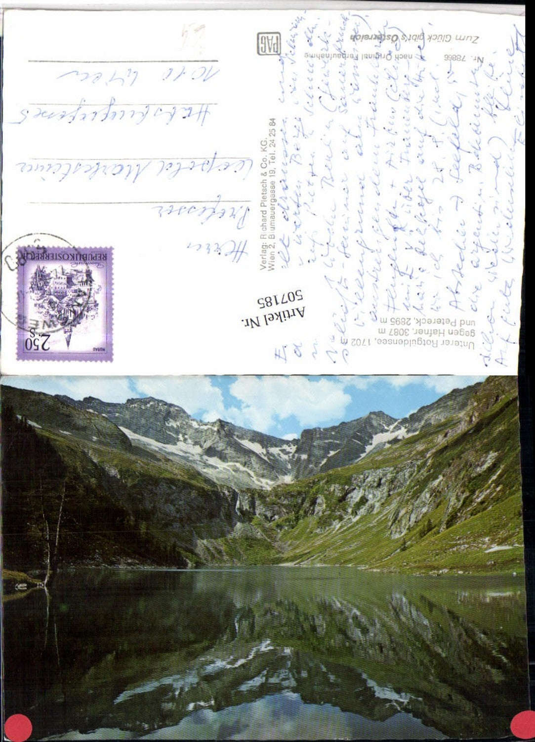 507185,Unterer Rotgüldensee See b. Tamsweg geg. Hafner Bergkulisse