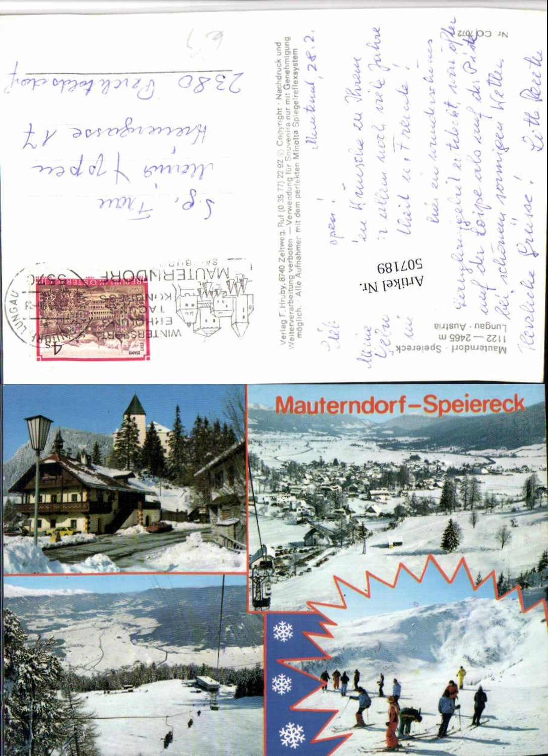 507189, Mauterndorf Speiereck Total Skiers Chairlift Multi-image map