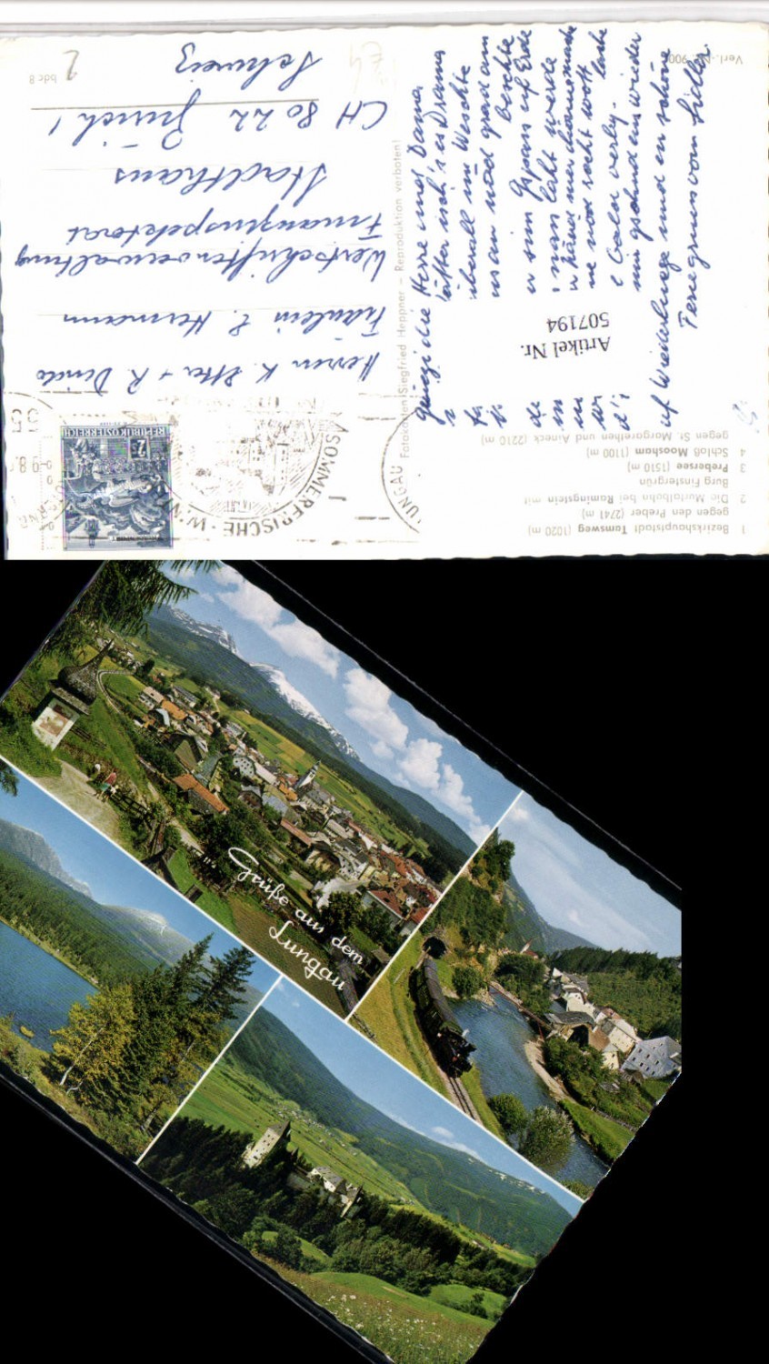 507194,Tamsweg Totale Schloss See Murtalbahn Eisenbahn Mehrbildkarte