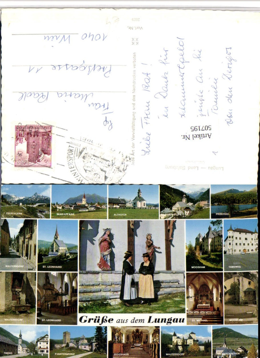 507195, Mariapfarr Althofen Zederhus Tamsweg Tracht Multi-image postcard