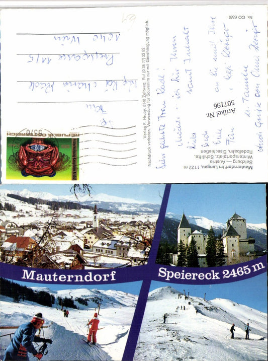 507196,Mauterndorf im Lungau Totale Skifahrer Schloss Mehrbildkarte