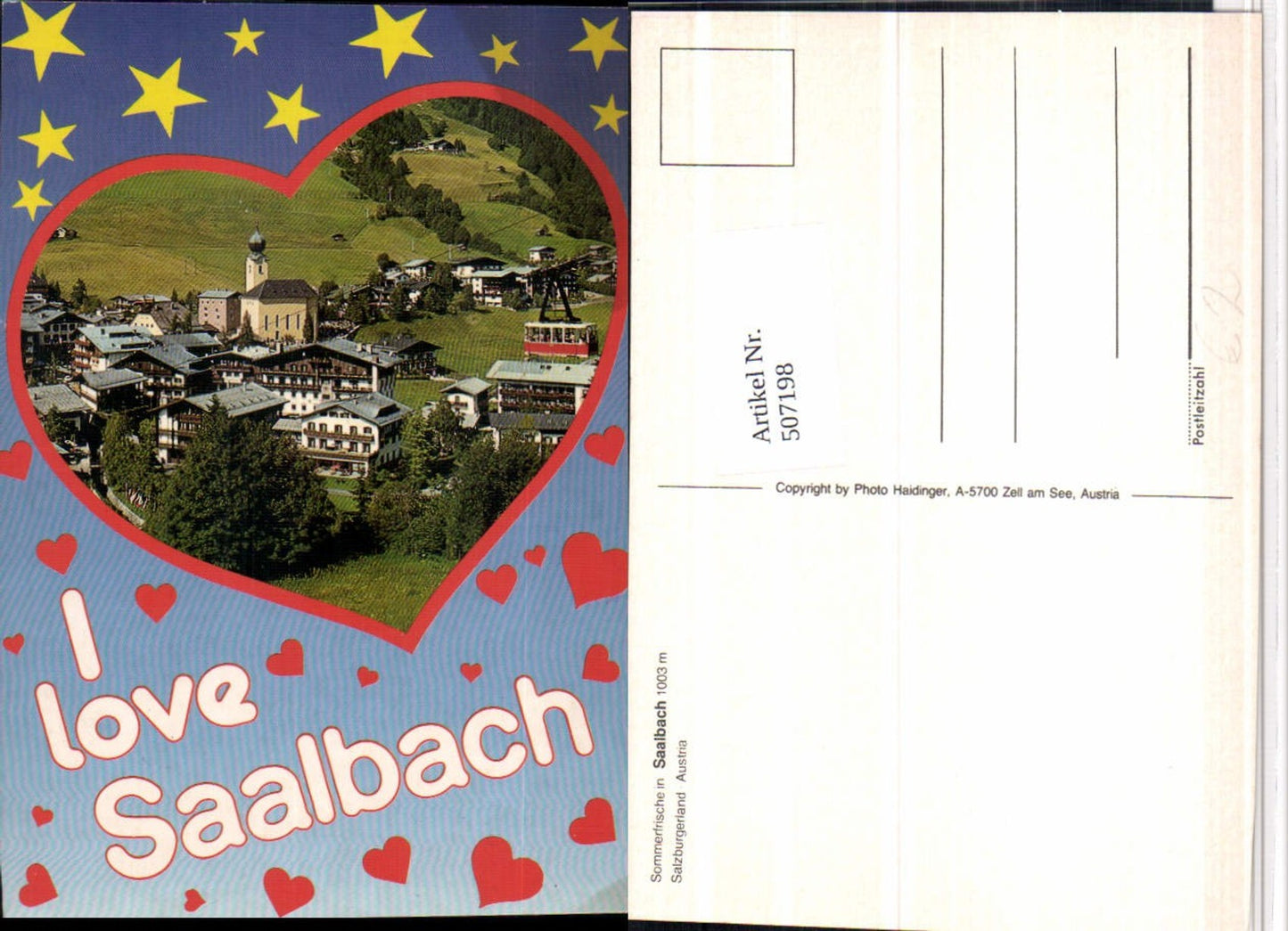 507198,Saalbach Totale Seilbahn Passepartout Herz