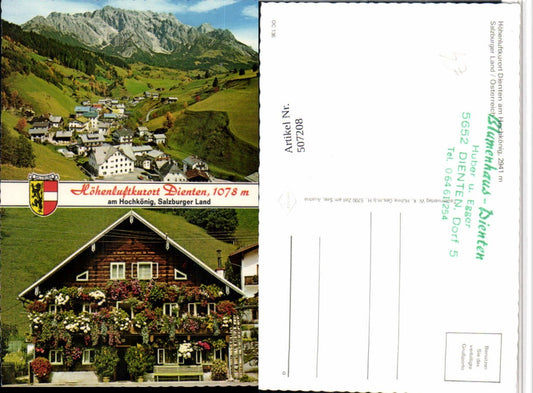 507208,Dienten am Hochkönig Totale Blumenhaus Mehrbildkarte