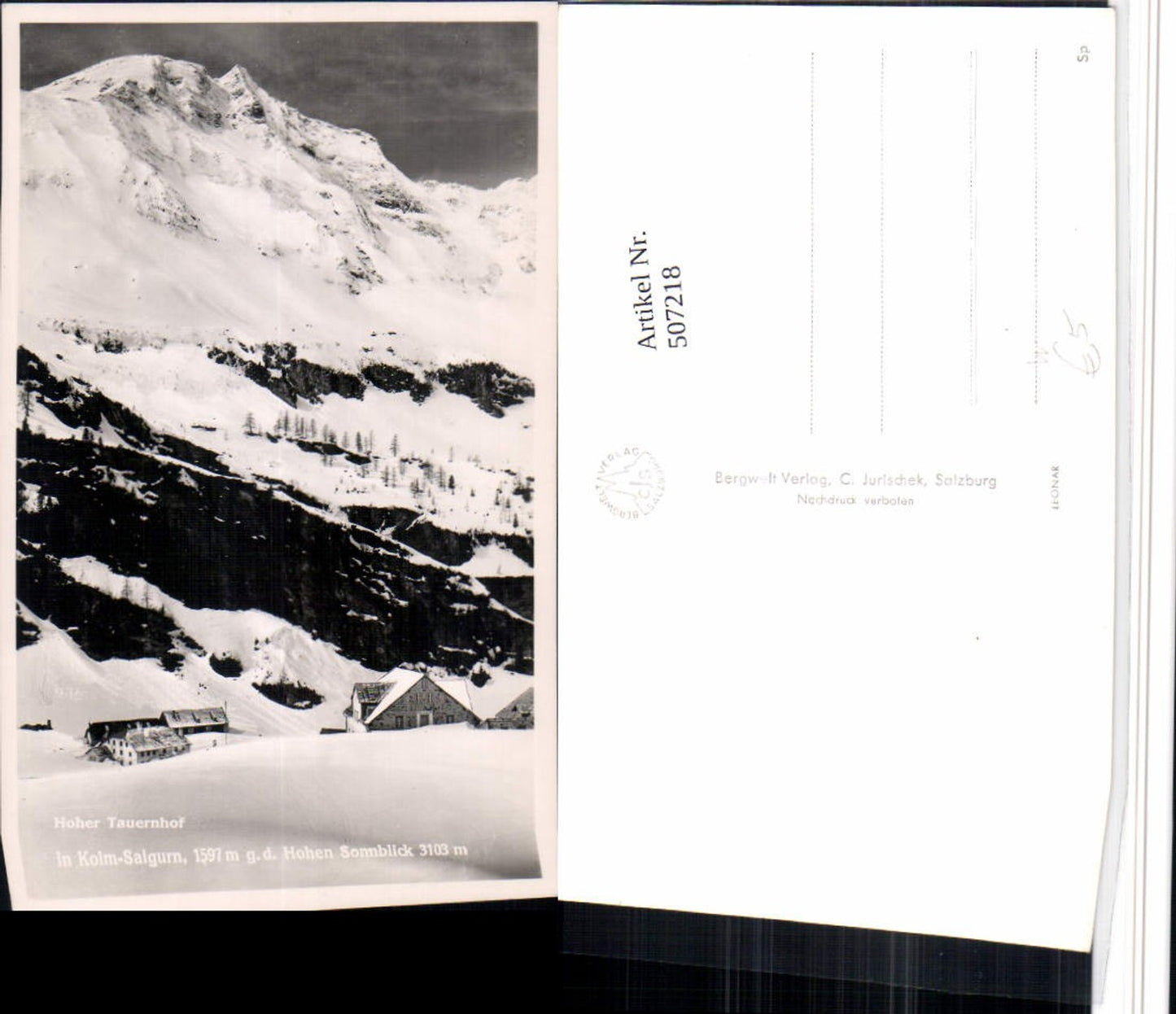 507218,Kolm Saigurn b. Rauris Hoher Tauernhof Bergkulisse Winterbild