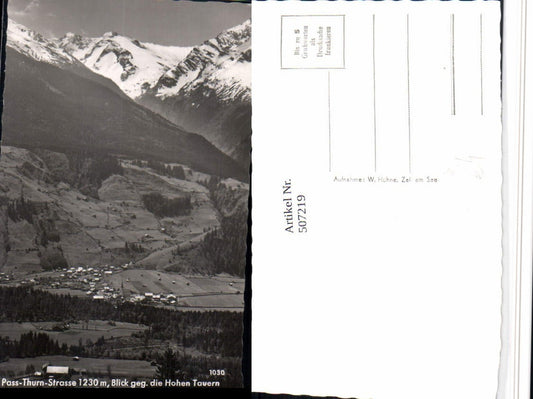 507219,Pass-Thurn-Straße b. Hollersbach geg. Hohe Tauern Bergkulisse