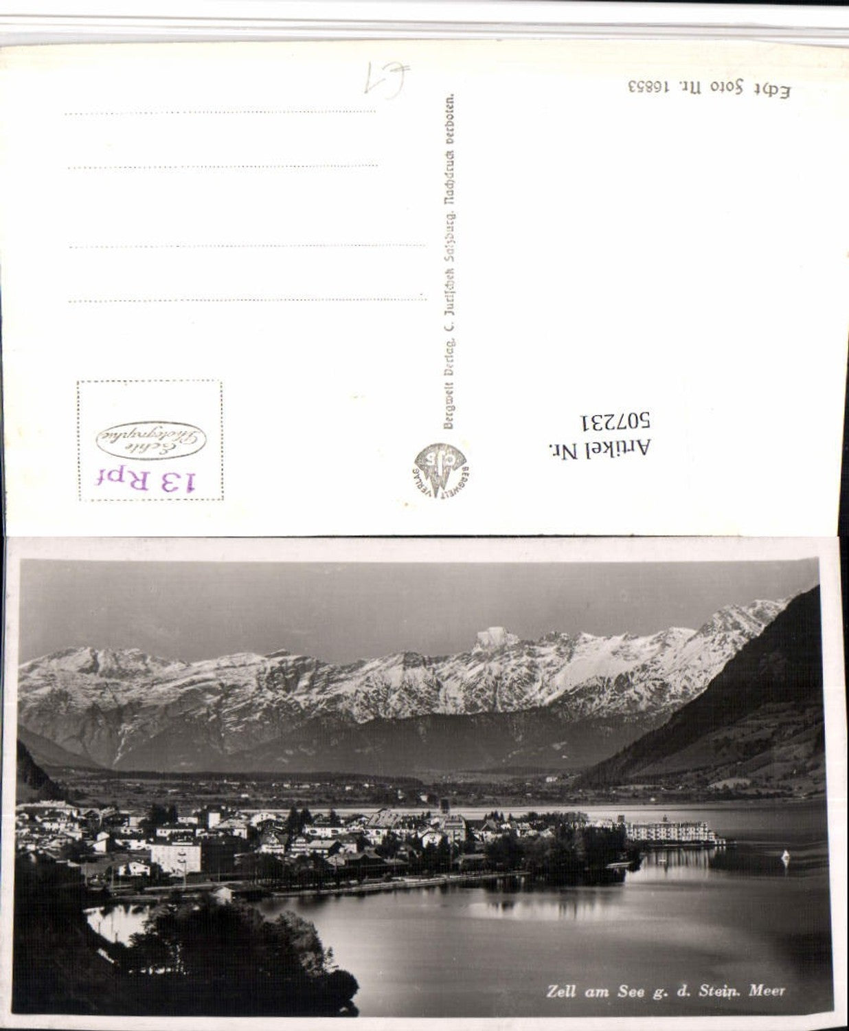 507231,Zell am See Totale geg. Steinernes Meer Bergkulisse